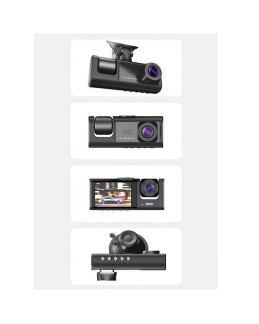 1. 3 Kameralı Full HD Araç Kamerası – Ön İç ve Arka Görüş ile %100 Kapsama | En Uygun Araç İçi Kamera Fiyatları