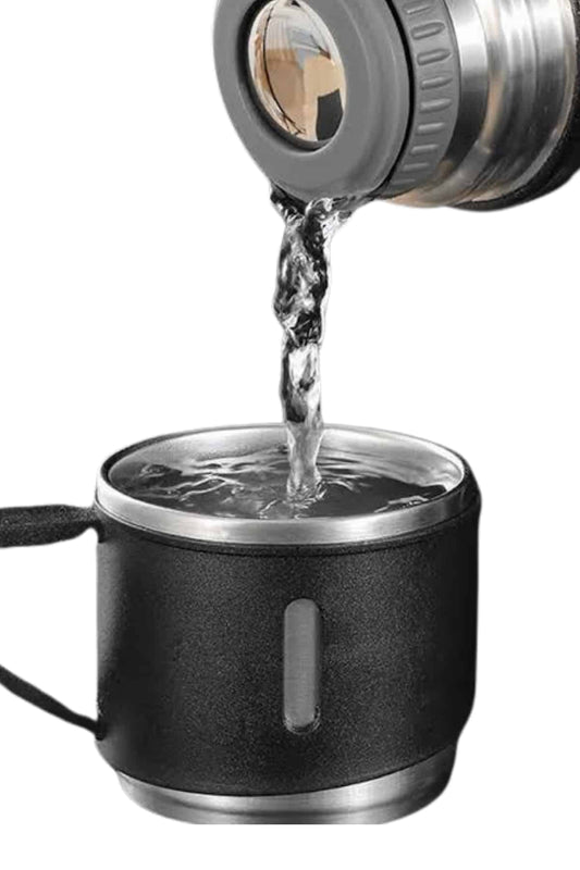 Termos Seti Paslanmaz Çelik 3 Bardaklı Vakumlu Termos Set 500 Ml 12 Saate Kadar Isı Koruma | En Uygun Termos Fiyatları