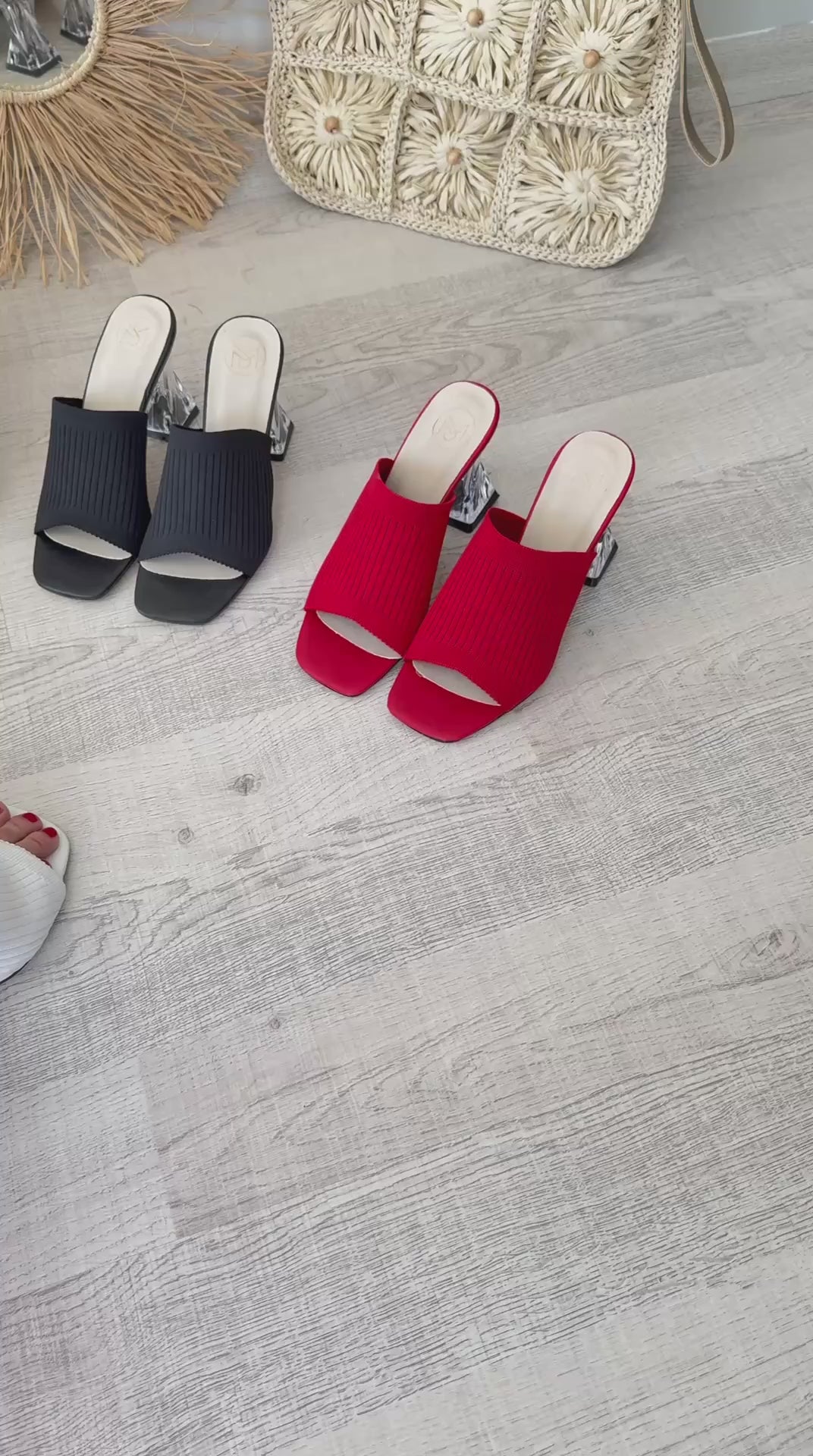 Evra Ten Triko Topuklu Terlik