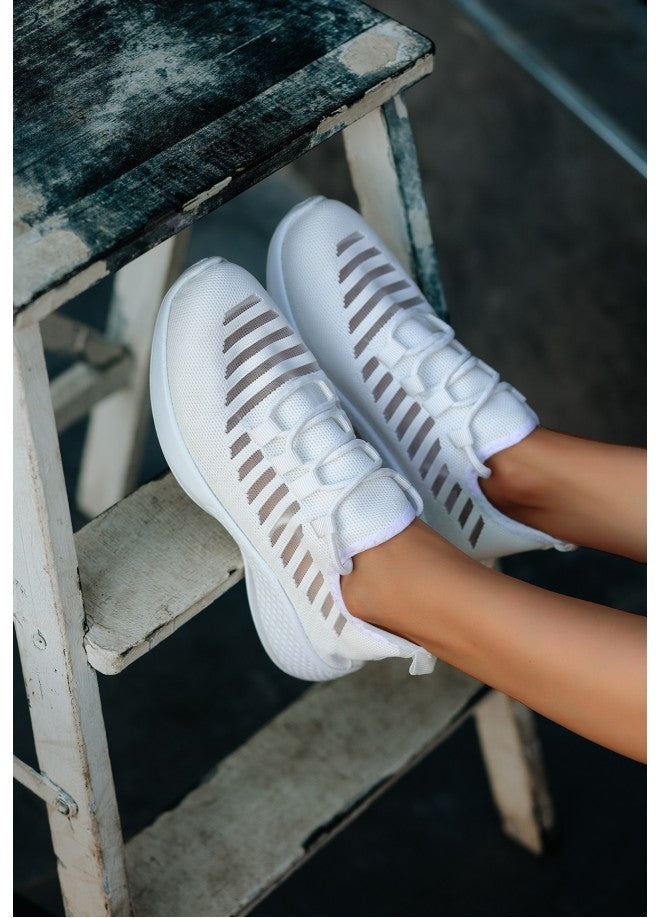 Wina Beyaz Triko Spor Ayakkabı