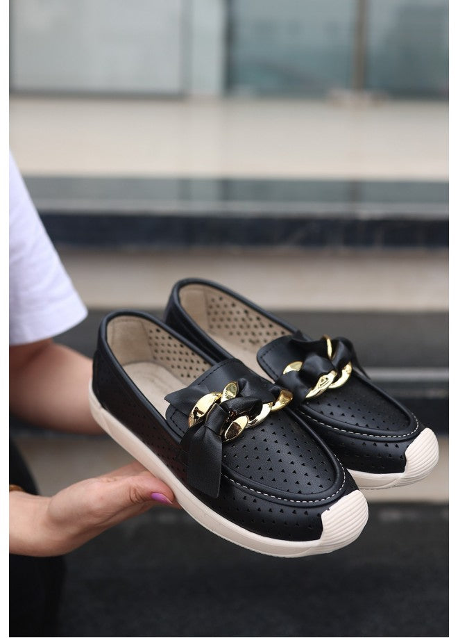 Riwan Siyah Cilt Babet Ayakkabı