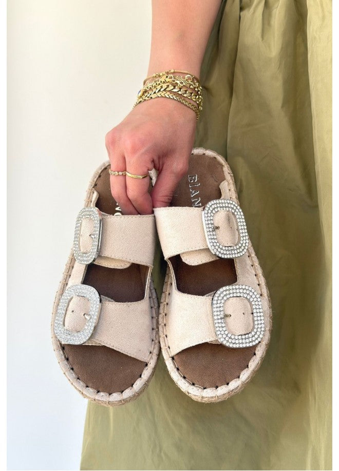 Hertas Bej Nubuk Tokalı Terlik